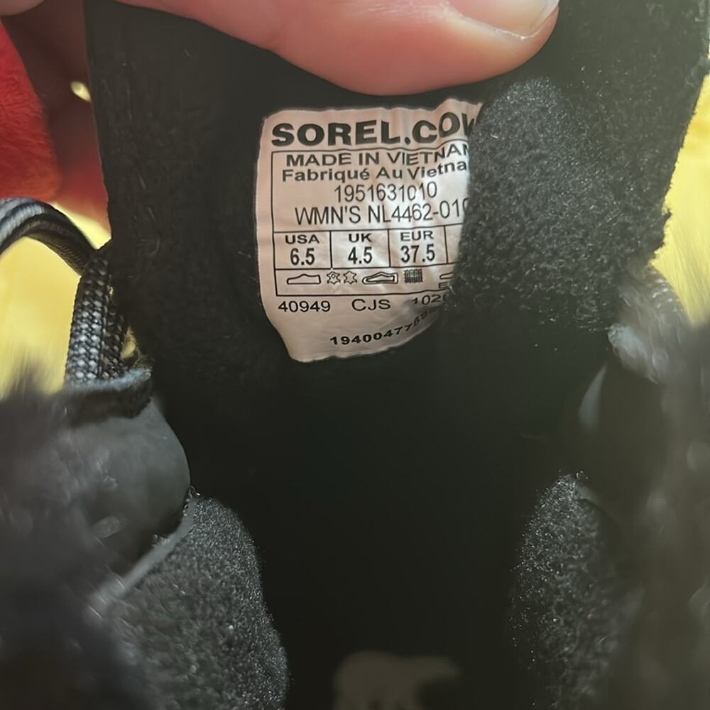 NWT Sorel black nubuck fur fleece lined waterproof Explorer Next Joan boots - Picture 16 of 16